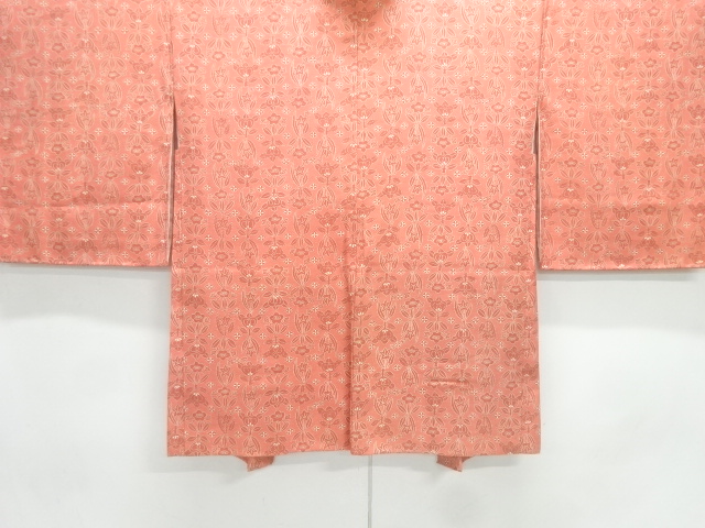 JAPANESE KIMONO / UNUSED HAORI / SILK / FLORAL PLANTS